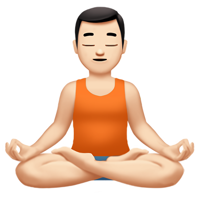 Man In Lotus Position: Light Skin Tone