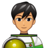 Man Astronaut: Medium Skin Tone Emoji 👨🏽‍🚀 image - Emojidex style