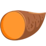 Roasted Sweet Potato Emoji 🍠 image - Facebook Messenger (2016) style