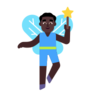 Man Fairy: Dark Skin Tone Emoji 🧚🏿‍♂️ image - Microsoft Classic 2D style