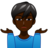 Man Shrugging: Dark Skin Tone
