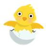 Emoji Kikelő csaj 🐣 image - Skype style