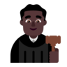 Man Judge: Dark Skin Tone Emoji 👨🏿‍⚖️ image - Microsoft Classic 2D style