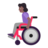Woman In Manual Wheelchair: Medium-Dark Skin Tone