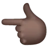 Backhand Index Pointing Left: Dark Skin Tone Emoji 👈🏿 image - Samsung style