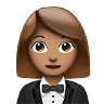 Woman In Tuxedo: Medium Skin Tone Emoji 🤵🏽‍♀️ image - Apple style