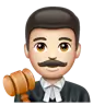 Man Judge: Light Skin Tone Emoji 👨🏻‍⚖️ image - WhatsApp style