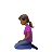 Woman Kneeling: Medium-Dark Skin Tone