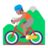 Person Mountain Biking: Medium Skin Tone