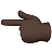 Backhand Index Pointing Left: Dark Skin Tone
