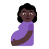 Pregnant Woman: Dark Skin Tone Emoji 🤰🏿 image - Microsoft Classic 2D style