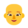 Woman: Bald Emoji 👩‍🦲 image - Microsoft Classic 2D style