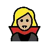 Woman Vampire: Medium-Light Skin Tone Emoji 🧛🏼‍♀️ image - OpenMoji style