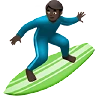Man Surfing: Dark Skin Tone Emoji 🏄🏿‍♂️ image - Apple style