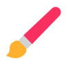 Pinceau inférieur gauche Emoji 🖌 image - Microsoft Classic 2D style