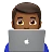 Man Technologist: Medium-Dark Skin Tone