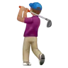 Person Golfing: Medium Skin Tone Emoji 🏌🏽 image - WhatsApp style