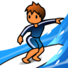 Person Surfing: Medium-Light Skin Tone Emoji 🏄🏼 image - Emojidex style