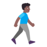 Man Walking Facing Right: Medium-Dark Skin Tone Emoji 🚶🏾‍♂️‍➡️ image - Microsoft Classic 2D style