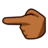 Backhand Index Pointing Left: Medium-Dark Skin Tone