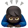 Man Bowing: Dark Skin Tone Emoji 🙇🏿‍♂️ image - Apple style