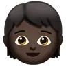 Child: Dark Skin Tone Emoji 🧒🏿 image - Apple style