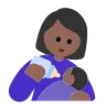 Woman Feeding Baby: Medium-Dark Skin Tone Emoji 👩🏾‍🍼 image - Tossface style