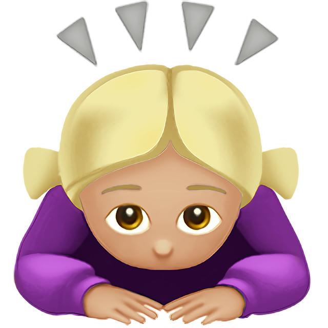 Woman Bowing: Medium-Light Skin Tone