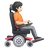 Person In Motorized Wheelchair Facing Right: Light Skin Tone