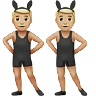Men With Bunny Ears: Medium-Light Skin Tone Emoji 👯🏼‍♂️ image - Apple style
