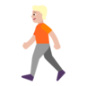 Person Walking: Medium-Light Skin Tone Emoji 🚶🏼 image - Microsoft Classic 2D style
