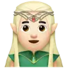 Man Elf: Light Skin Tone Emoji 🧝🏻‍♂️ image - Apple style