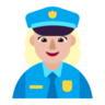 Woman Police Officer: Medium-Light Skin Tone Emoji 👮🏼‍♀️ image - Microsoft Classic 2D style