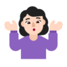 Woman Shrugging: Light Skin Tone Emoji 🤷🏻‍♀️ image - Microsoft Classic 2D style