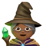 Woman Mage: Medium-Dark Skin Tone Emoji 🧙🏾‍♀️ image - Apple style