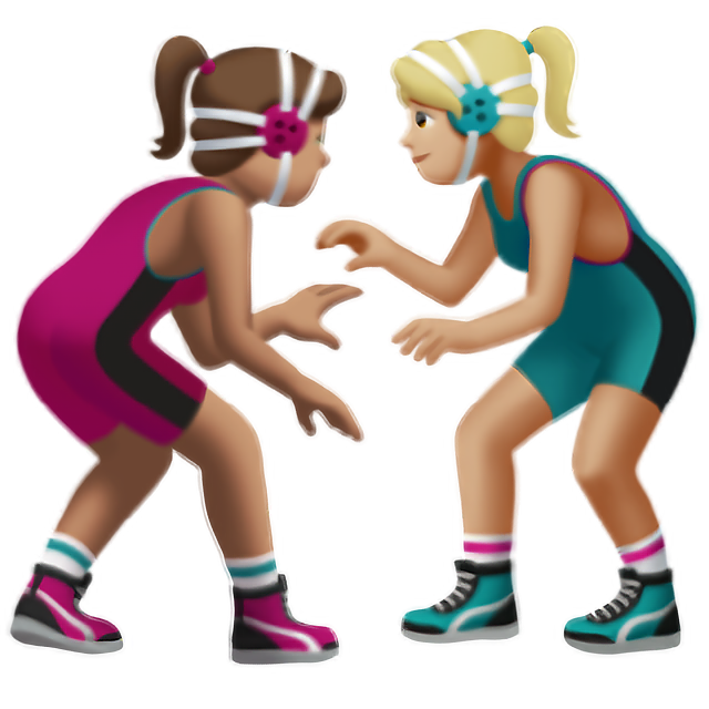 Women Wrestling: Medium Skin Tone, Medium-Light Skin Tone