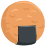 Emoji Rice Cracker 🍘 image - Facebook Messenger (2016) style