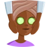 Person Getting Massage: Medium-Dark Skin Tone Emoji 💆🏾 image - Facebook Messenger (2016) style