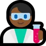 Man Scientist: Medium-Dark Skin Tone Emoji 👨🏾‍🔬 image - Microsoft Windows 10 Segoe UI Emoji style