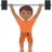Person Lifting Weights: Medium-Dark Skin Tone