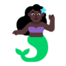 Mermaid: Dark Skin Tone Emoji 🧜🏿‍♀️ image - Microsoft Classic 2D style