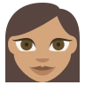 Woman: Medium Skin Tone Emoji 👩🏽 image - EmojiTwo style