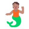 Merperson: Medium Skin Tone Emoji 🧜🏽 image - Microsoft Classic 2D style