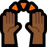 Raising Hands: Medium-Dark Skin Tone Emoji 🙌🏾 image - Microsoft Windows 10 Segoe UI Emoji style