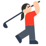 Woman Golfing: Light Skin Tone Emoji 🏌🏻‍♀️ image - Tossface style