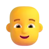 Person: Bald Emoji 🧑‍🦲 image - Microsoft 3D Fluent style