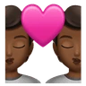 Kiss: Medium-Dark Skin Tone Emoji 💏🏾 image - Huawei Harmony OS style