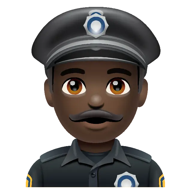 👮🏿 - Police Officer: Dark Skin Tone Emoji meaning, copy and paste ...