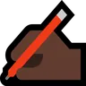 Writing Hand: Dark Skin Tone Emoji ✍🏿 image - Microsoft Windows 10 Segoe UI Emoji style