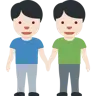 Men Holding Hands: Light Skin Tone Emoji 👬🏻 image - Twitter / X (Twemoji) style